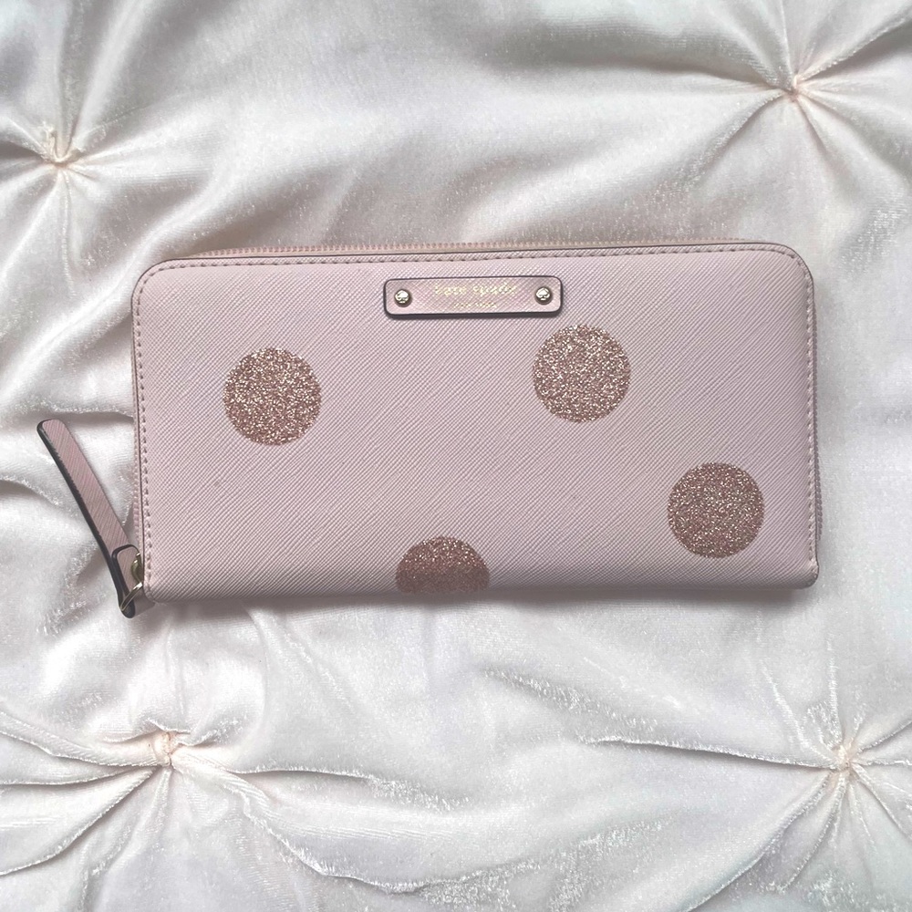 Kate Spade Wallet , Pink with Glittery Sparkles